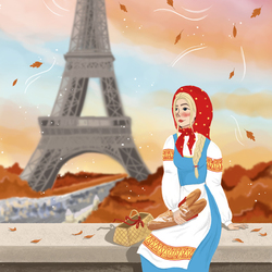 Маша в Париже