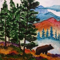 Медведь и горы