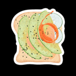 Стикеры бутербродов (healthy stickers toast)