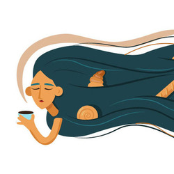 Девушка с булочками