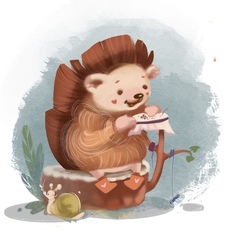 Ежик вышивальщик