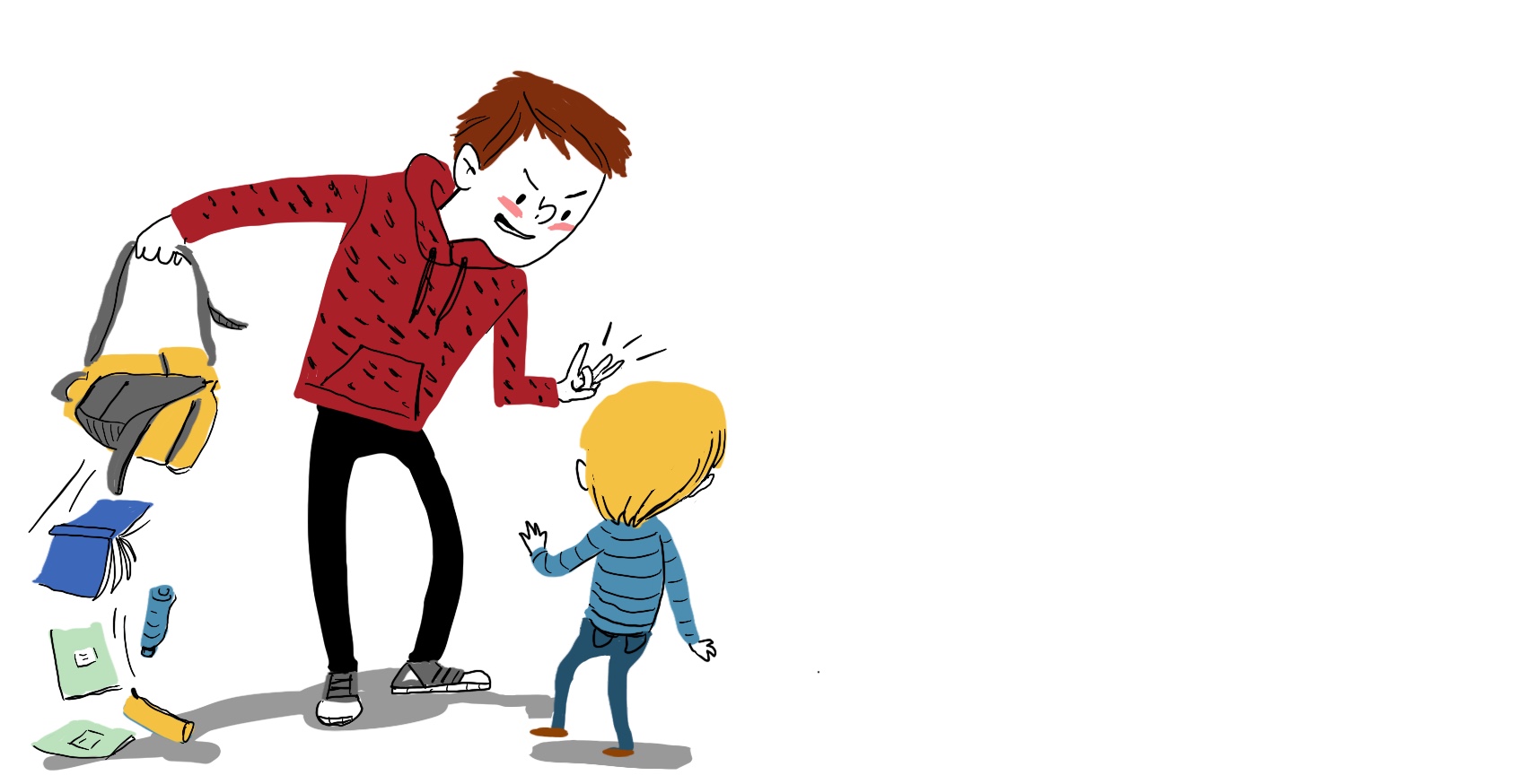 Иллюстрация Буллинг в стиле детский, книжная графика