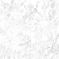 Черно-белый эскиз 