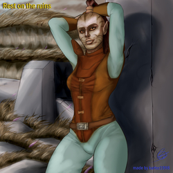 Отдых у руин.