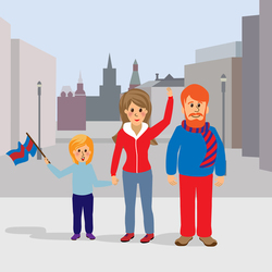 Болельщики в центре Москвы