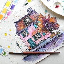 Осенний домик