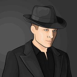 Векторной нуар портрет