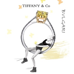 Иллюстрация ювелирных изделий Tiffany 