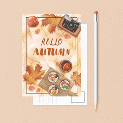 Открытка "Hello Autumn"