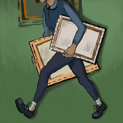 Для рекламы холстов 