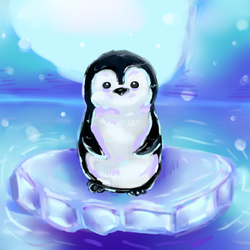 Пингвин на льдине
