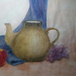 чайник и виноград