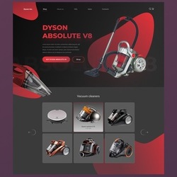 Concept vacuum cleaner . Web site shop