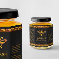 Логотип и этикетки для мордовского меда "Куда Меш"