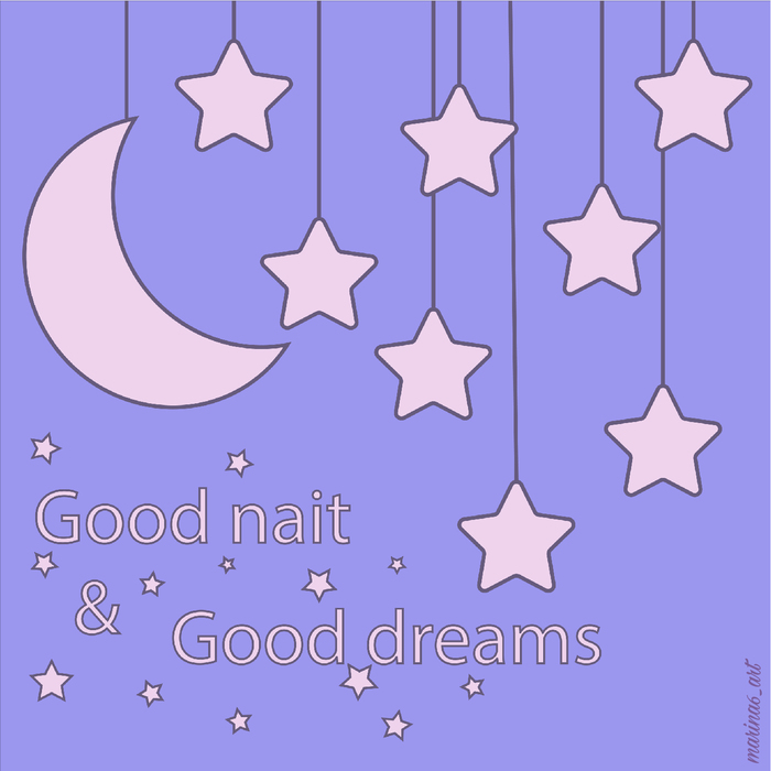 Иллюстрация Спокойной ночи в стиле 2d, книжная графика