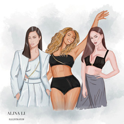 Иллюстрация для бренда купальников