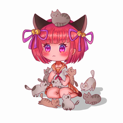 Chibi and cats