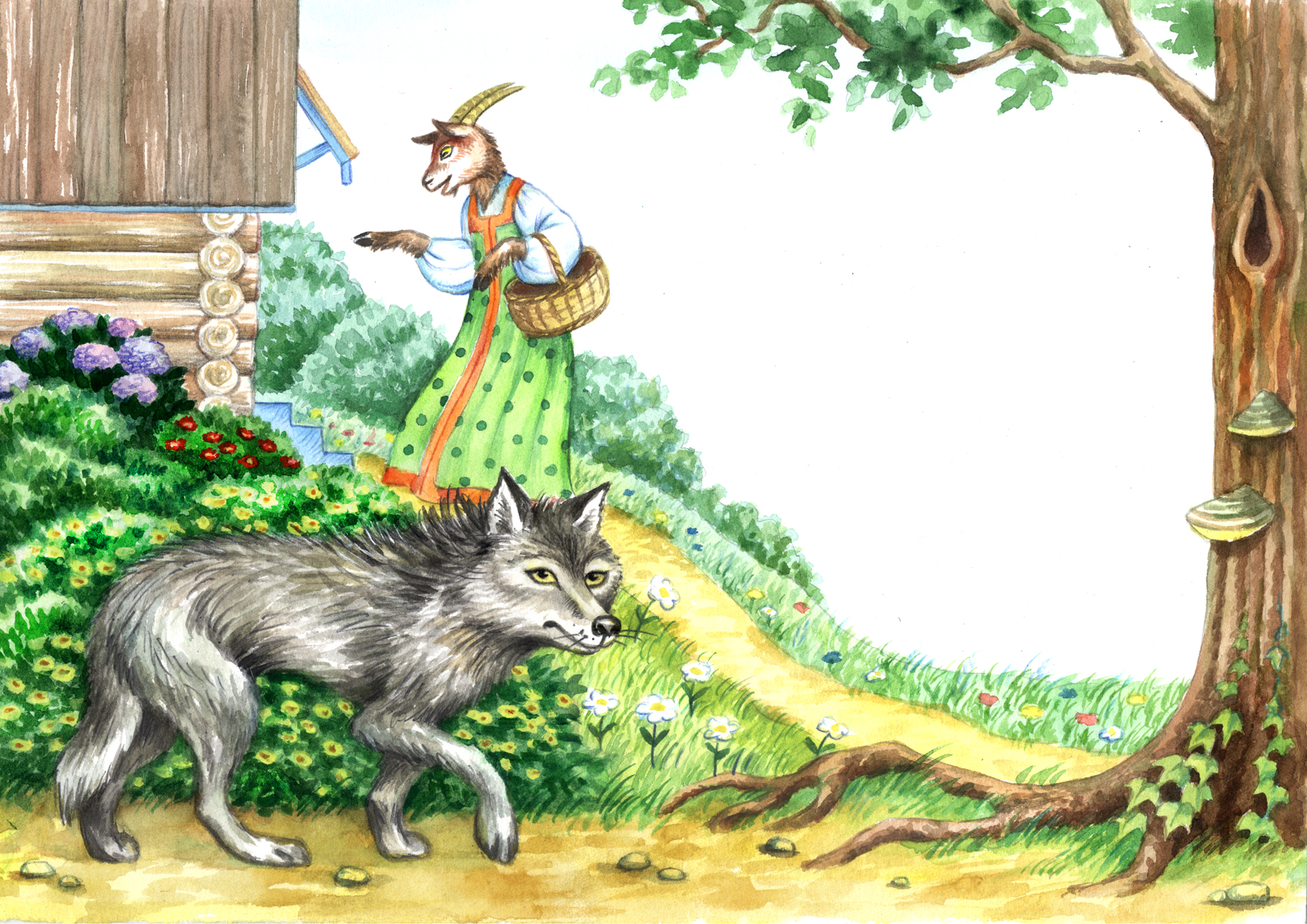 Волк и семеро козлят иллюстрации