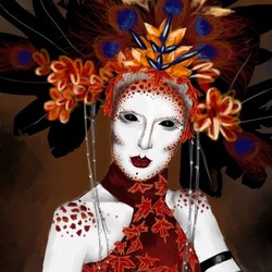 Девушка с перьями