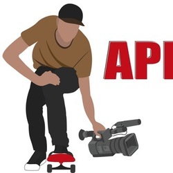 Логотип для видеооператора который снимает скейтбординг