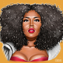 Портрет американской певицы Lizzo