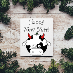 Новогодняя открытка "Символ Нового года"