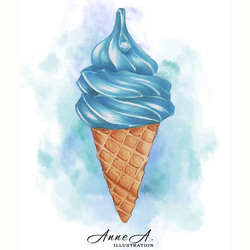 Blue ice cream