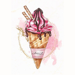 Pink ice cream