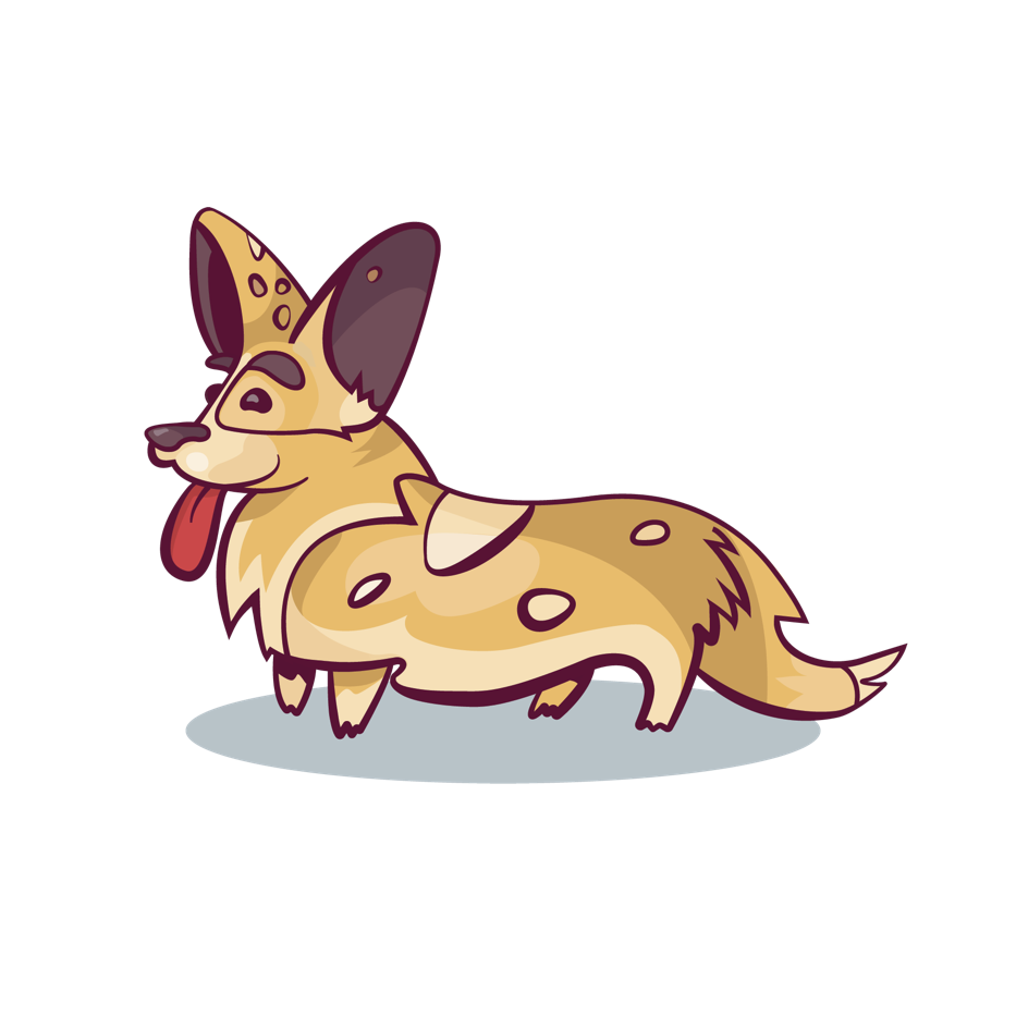 Иллюстрация Милая корги в стиле персонажи | Illustrators.ru