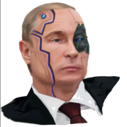 Путин с стиле киберпанк.
