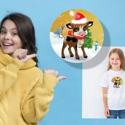 Год коровки 2021-новогодняя иллюстрация 