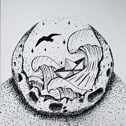 Кораблик в месяце