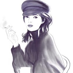 Скет девушка курит