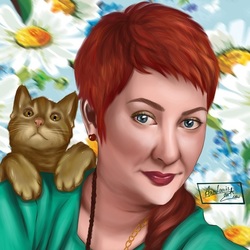 Женщина и кот 