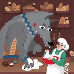 Волк в пекарне