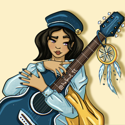 Портрет девушки с гитарой