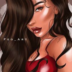 Портрет яркой девушки