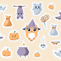 Хэллоуинский стикерпак