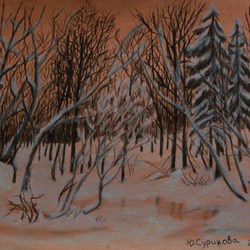 По мотивам картины И.И.Шишкина "Лес зимой"