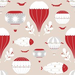 Рождественский паттерн с воздушными шарами