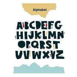 Английский алфавит в стиле Paper cut