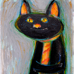 Black cat detail
