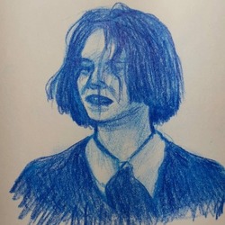 Портрет парня по фотографии.