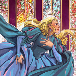  Обложка к фэнтези книге  "Принцесса Разноцветного Дворца"