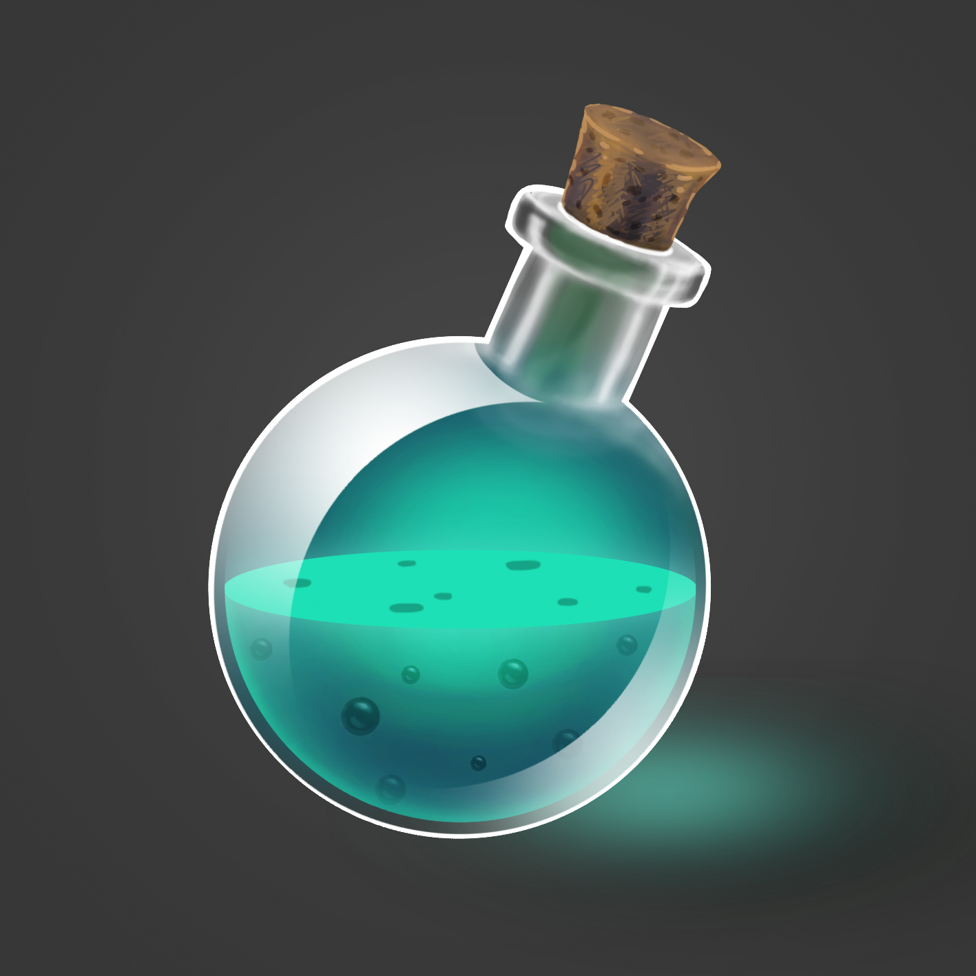 Иллюстрация Potion в стиле game dev, компьютерная графика,