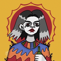 грустит с грибами