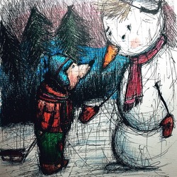 Ежик и Снеговик