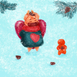  Открытка с символом 2021