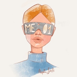 Портрет в смешанной технике