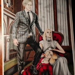 Рисунок с тремя людьми